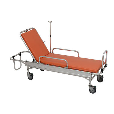 kualitas  Orange Automatic Loading Stretcher Wheel Stretcher Hospital Safety Standard pabrik