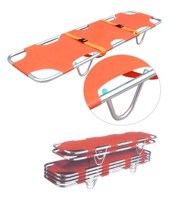 Stretcher Massive Casualty yang dapat ditumpuk Stretcher lipat oranye untuk ambulans