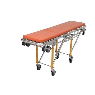 Rumah Sakit Stretcher Ambulans Oranye Gurney Kelas I Ambulans Stretcher Trolley