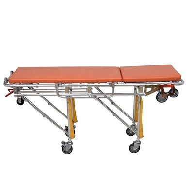 Rumah Sakit Stretcher Ambulans Oranye Gurney Kelas I Ambulans Stretcher Trolley