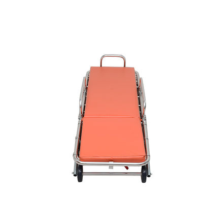 Disesuaikan Ambulans Lipat Stretcher Dengan Roda Ambulans Tempat Tidur Stretcher