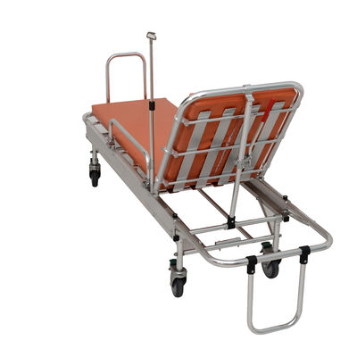 Orange Otomatis Loading Stretcher Roda Stretcher Rumah Sakit Standar Keamanan