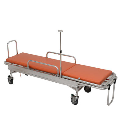 Orange Otomatis Loading Stretcher Roda Stretcher Rumah Sakit Standar Keamanan
