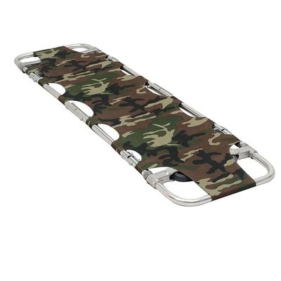 Camuflase Aluminium Lipat Salvation Stretcher untuk darurat militer dan medis