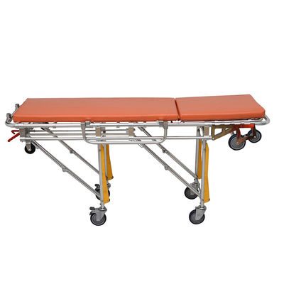 Custom Logo Aluminium Lipat Stretcher Oranye Stretcher Hidraulik