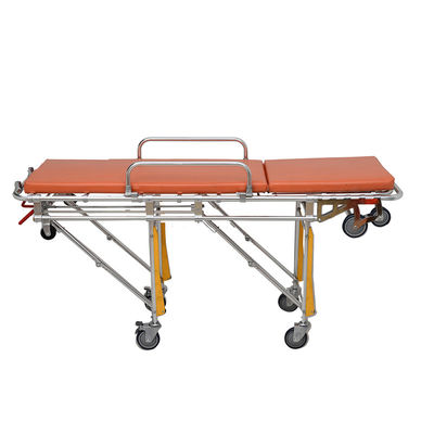 Custom Logo Aluminium Lipat Stretcher Oranye Stretcher Hidraulik