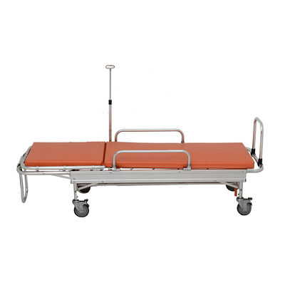 Orange Otomatis Loading Stretcher Roda Stretcher Rumah Sakit Standar Keamanan