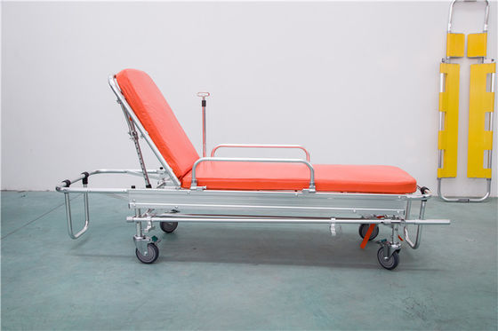 Stretcher Ambulans Medis Darurat Aluminium Alloy Sertifikasi CE untuk ICU Operasi